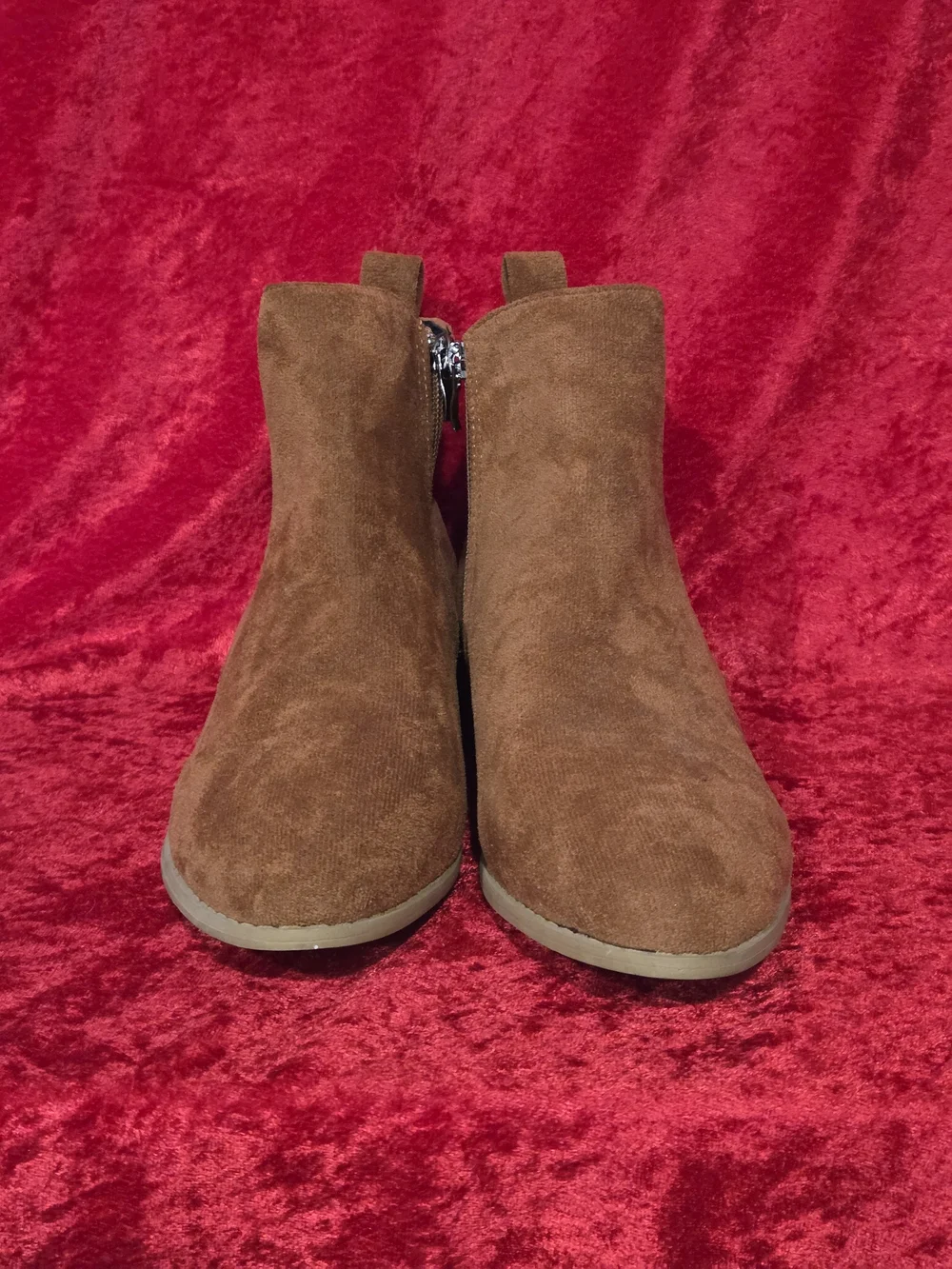 Women's Brown Suede Ankle Booties